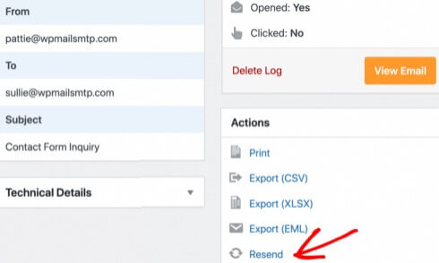 Resend WordPress Email