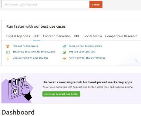 Semrush Dashboard