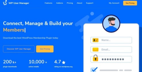 WP User Manager Homepage