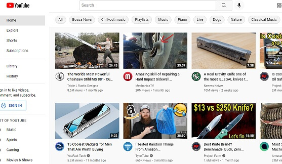 YouTube Website
