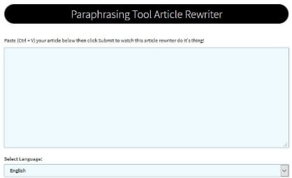 Paraphrasing Tool Article Rewriter
