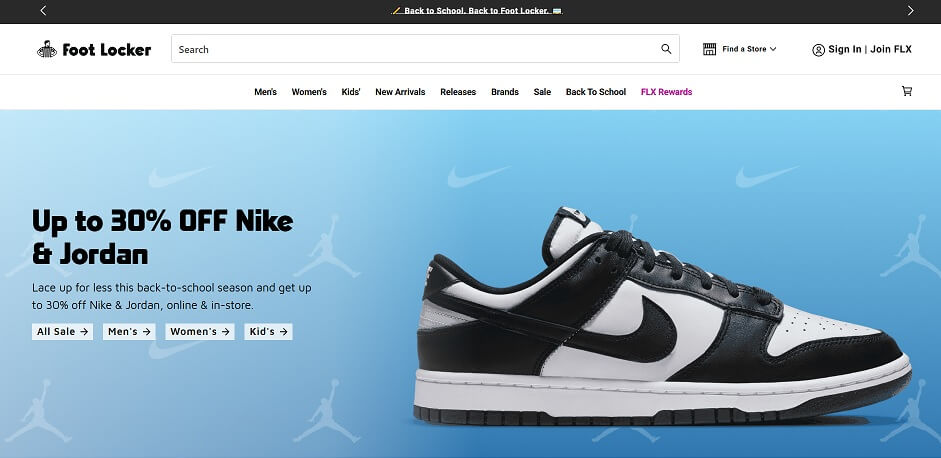 Foot Locker eCommerce Website