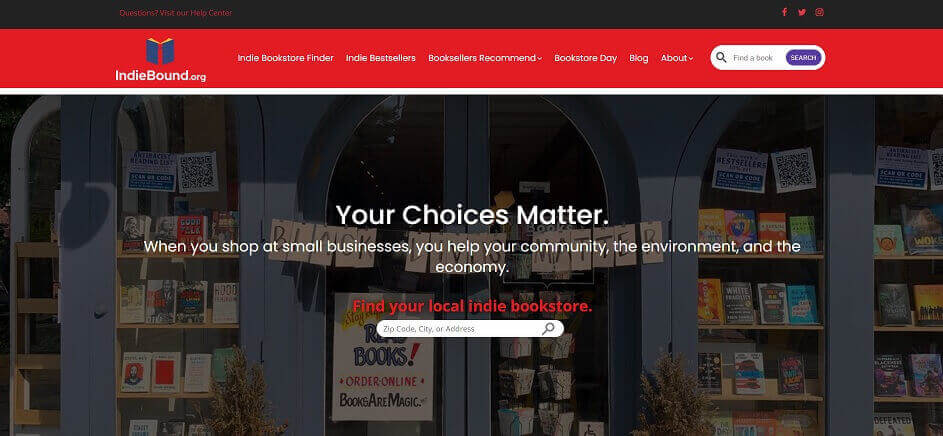 IndieBound eCommerce Website