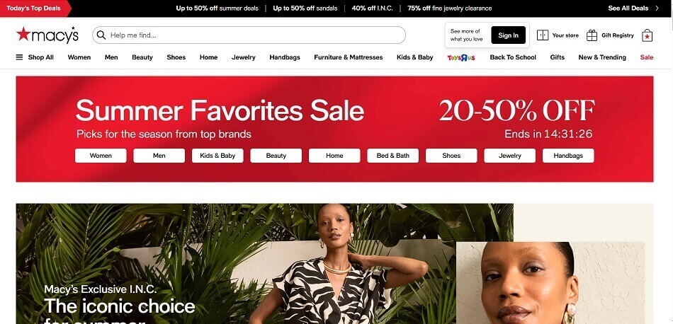 Macys eCommerce Website