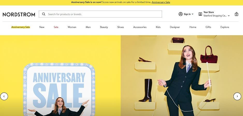 Nordstrom eCommerce Website
