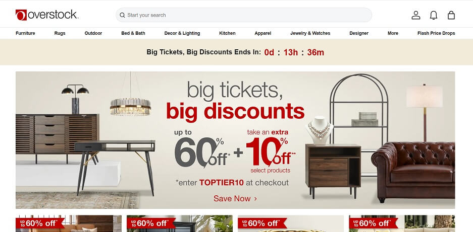 Overstock eCommerce Website