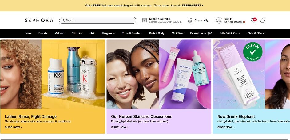 Sephora eCommerce Website