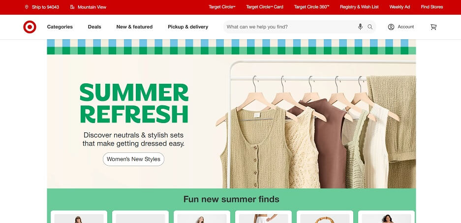 Target eCommerce Website