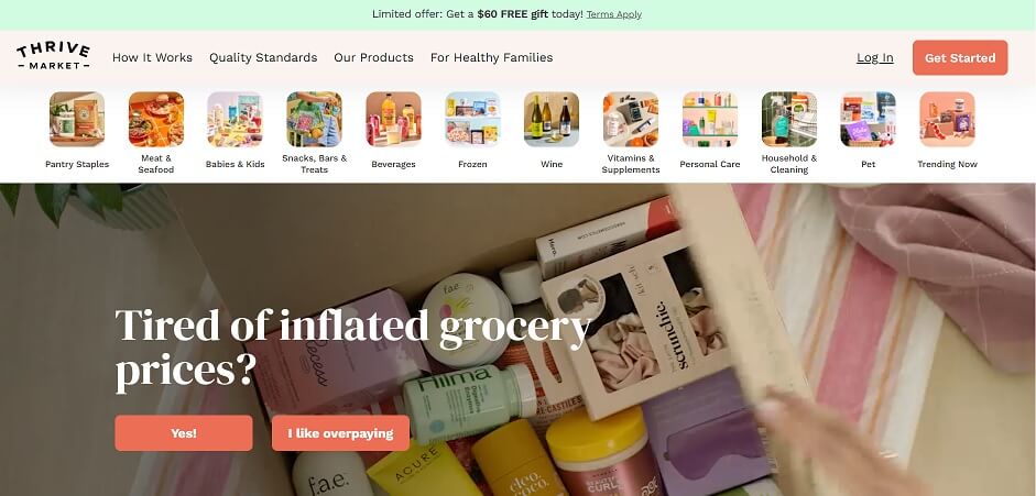 Thrive Market eCommerce Website