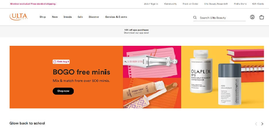 Ulta Beauty eCommerce Website
