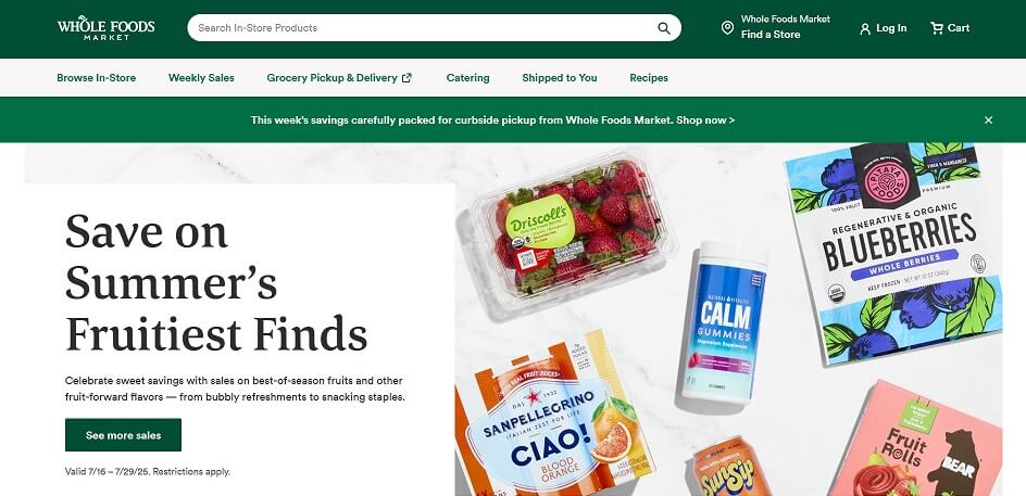 Whole Foods Market eCommerce Website