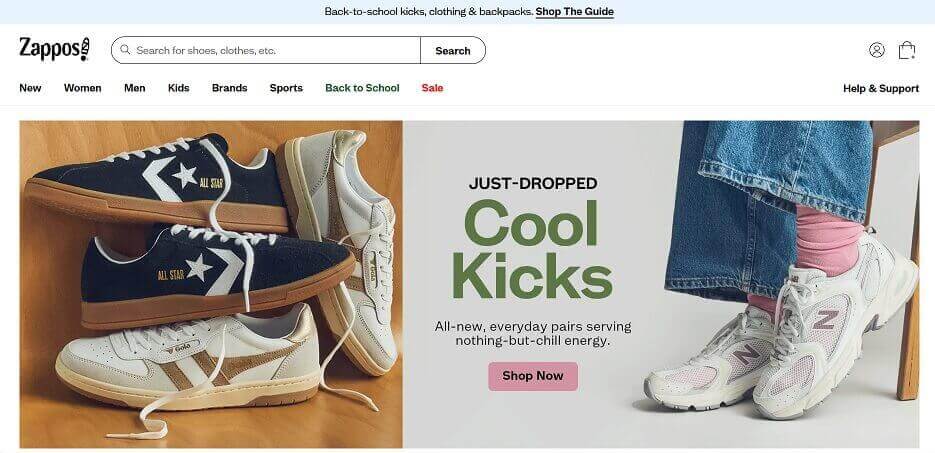Zappos eCommerce Website
