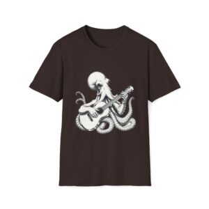Guitar Playing Octopus T-Shirt | Music Lover Gift, Artistic Tee | Sea Life Apparel | Quirky Fashion, Unisex Soft style